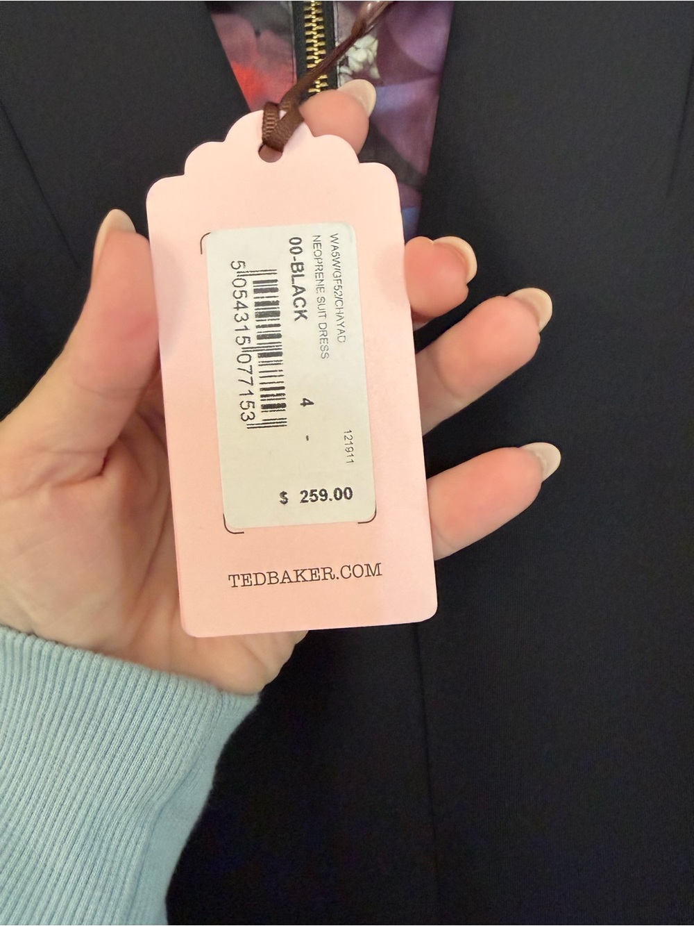 NWT Ted Baker Black Suit Dress - size 4 - Picture 4 of 4